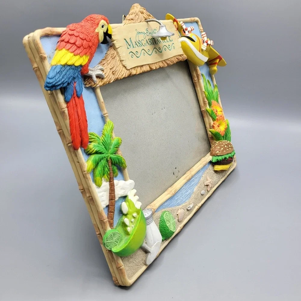 Jimmy Buffett Margaritaville Picture Frame 3D Summer Tropical Resin Multi